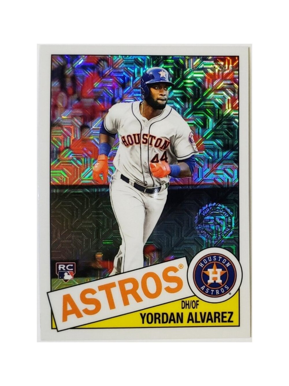YORDAN ALVAREZ ROOKIE "1985" SILVER PACK MOJO REFRACTOR 2020 TOPPS #CPC-1 ASTROS - Picture 3 of 3